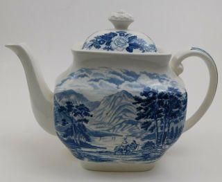 Royal Warwick Lochs Of Scotland Blue Tea Pot Loch Lomond 1161761 Teapot 6
