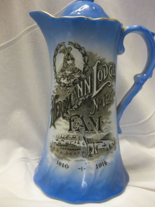 Antique John Maddock And Sons Herman Lodge Coffee Pot Made In Trenton Nj
