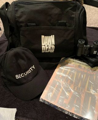 Dawn Of The Dead Movie Promo Duffle Bag Security Hat Dry Erase Board Binoculars