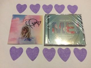 Taylor Swift Signed Lover Cd,  Me Cd Single,  Paper Hearts In Hand Wow