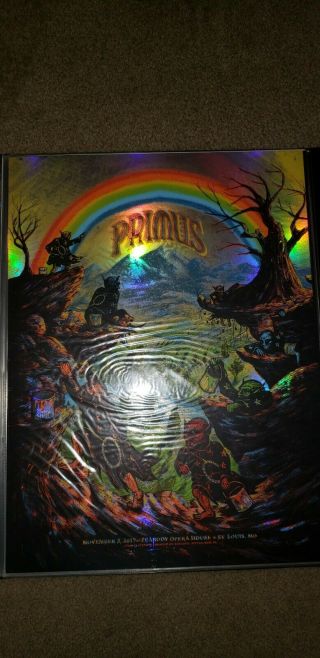 Primus Concert Poster Print Rainbow Foil By Zeb Love,  Zoltron Series,