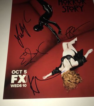 KATE MARA LILY RABE TEDDY SEARS,  1 SIGNED 11x17 AMERICAN HORROR STORY 2