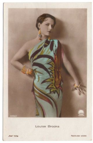 Louise Brooks Vintage Hand Colored Postcard Ross Verlag 4096/1