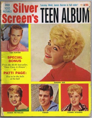 Vintage 1960 Silver Screen Teen Album Sandra Dee Tab Hunter Fabian