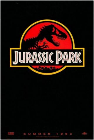 Jurassic Park - 1993 - Rolled 1 - Sheet Movie Poster - Spielberg - Red Advance