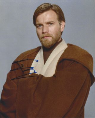Ewan Mcgregor Signed Authentic Star Wars Obi Wan Kenobi 8x10 Photo C W/coa Actor