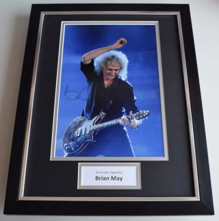 Brian May Signed Framed Photo Autograph 16x12 Display Queen Music Aftal &