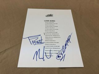 311 Signed Autographed Love Song Lyric Sheet Proof Nick Hexum P - Nut Sa Chad 4