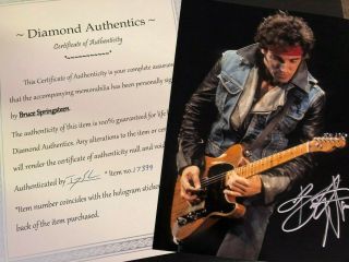 Bruce Springsteen Autographed 8x10 Photo,  Hand Signed,  Authentic,  The Boss,