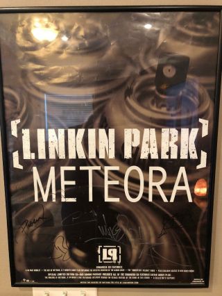 Linkin Park Chester Bennington Signed Meteora Poster