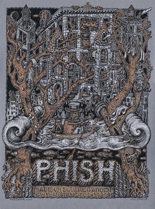Phish Poster David Welker York Msg Years 12/28 12/29 12/30 12/31 2016