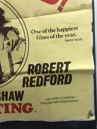 STING Movie Poster (Good) 1973 40x60 One Sheet Paul Newman Robert Redford 005F 4