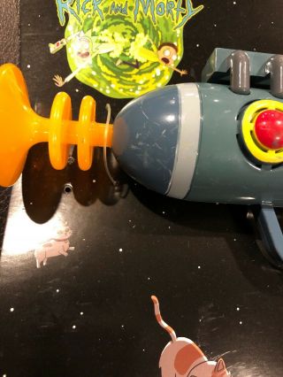 Rick and Morty Laser Gun Toy SCRATCHED Halloween Costume Prop Lights Sounds 3