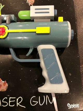 Rick and Morty Laser Gun Toy SCRATCHED Halloween Costume Prop Lights Sounds 4
