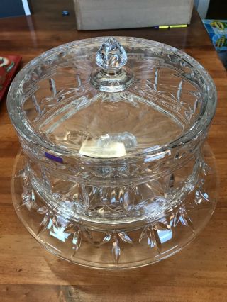 Marquis By Waterford Cake Stand/dome Heritage Pattern