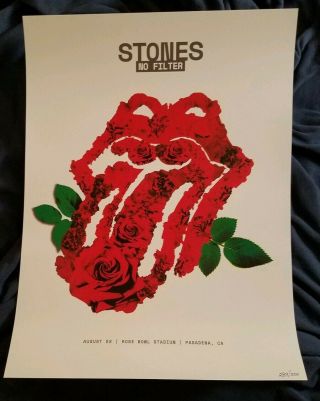 Rolling Stones Official Rose Bowl 2019 252 Poster Litho Pasadena Los Angeles