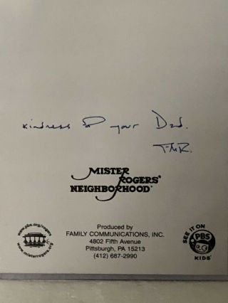 Signed Mister Rogers Neighborhood 5 x 7 Photo Mr.  Fred Rogers PBS Autograph 4
