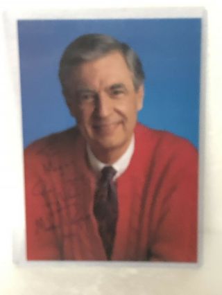 Signed Mister Rogers Neighborhood 5 x 7 Photo Mr.  Fred Rogers PBS Autograph 6