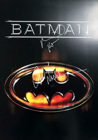 Jack Nicholson & Michael Keaton Signed 11x17 Poster (batman) Autograph /