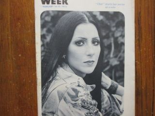 Feb - 1975 Lancaster Pa TV Week Mag (CHER/CHER BONO/ROBERT BLAKE/BARETTA/GENE KELLY 2