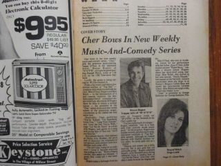 Feb - 1975 Lancaster Pa TV Week Mag (CHER/CHER BONO/ROBERT BLAKE/BARETTA/GENE KELLY 4