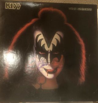 Autographed Kiss “gene Simmons” Lp [signed By Gene Simmons & Iggy Pop]