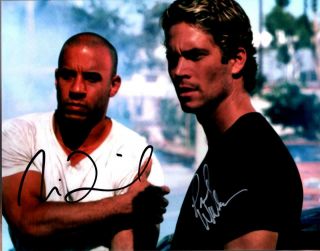 Vin Diesel And Paul Walker Signed 11x14 Photo Autographed Picture Plus