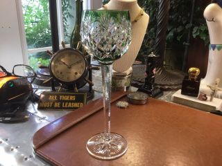 Stunning Fine Saint St Louis Florence Emerald Cut To Clear Crystal Wine Goblet