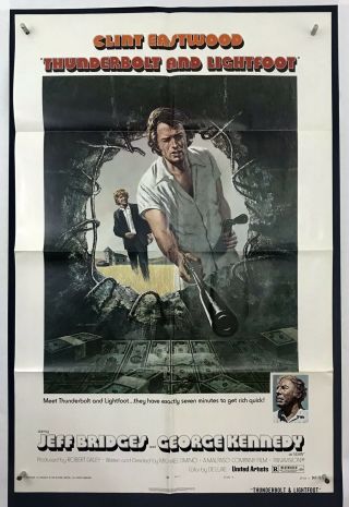 Thunderbolt Lightfoot Movie Poster (fine, ) One Sheet 1974 Clint Eastwood 4154
