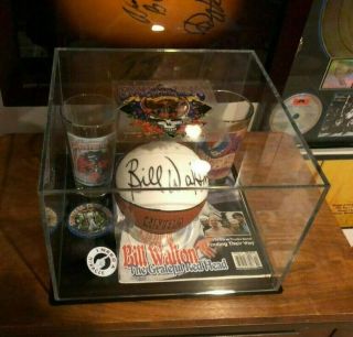Allman Brothers Grateful Dead Bill Walton Signed Basketball Display Case
