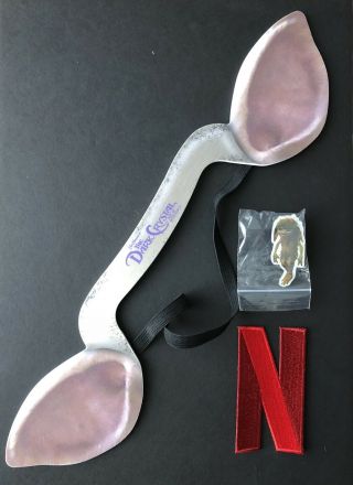 Netflix The Dark Crystal Gelfling Ears Headband,  Logo Patch,  & Pin