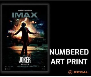 Rare Joker 13” X 19” Imax Art Print Numbered Poster - Regal Exclusive 149 Of 500