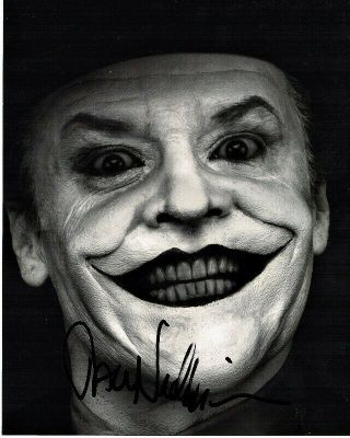 Jack Nicholson Signed - Autographed Joker - Batman 8x10 Inch Photo -