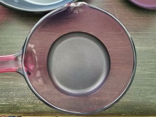 Visions Corning Non - Stick Glass Cookware 7 pc Set Pots Pans CRANBERRY Open Box 7