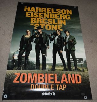 Zombieland 2 Double Tap Authentic Bus Shelter Movie Poster Double Sided DS 4X6 5