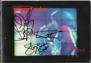 Deep Purple Autographed 1995 Mini Purpendicular Tour Book Gillan Glover Morse