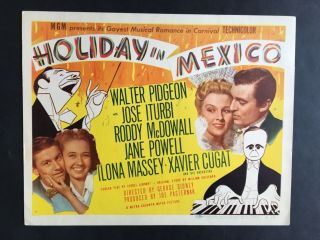 Holiday In Mexico ‘46 Walter Pidgeon Jane Powell Xavier Cugat Title Card