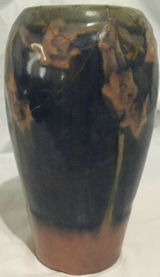 Vintage Newcomb Collage Pottery Vase Authentic As - Is Please Save
