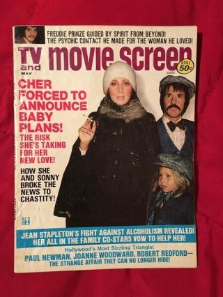 CHER - 2 1975 Magazines TIME and TV MOVIE SCREEN 4