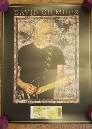 David Gilmour Pompeii Mozaic Poster 18x24 " Limited Edition 95/200 Pink Floyd