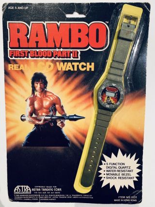 Rambo First Blood Part 2 Lcd Watch Carded Moc 1985