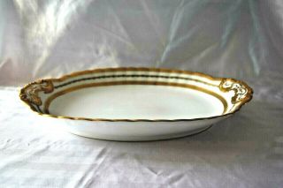 Exquisite Large Serving Limoges France With Heavy Hand Painted Encrusted Gold