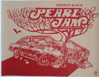 Pearl Jam Poster - Detroit 2006 Ames Bros