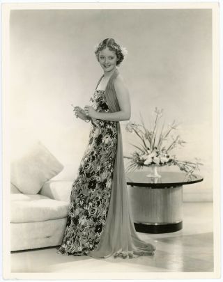 Smiling Bette Davis 1936 Vintage Elegant Art Deco Glamour Photograph Elmer Fryer