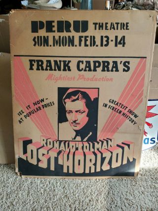 Lost Horizon Frank Capra Is Mightiest Production Peru Theater 28 " × 22 "