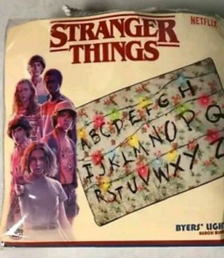 Netflix Stranger Things Byers Alphabet Christmas Lights Blanket Towel