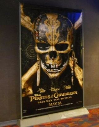Pirates Of The Caribbean Cars 3 Double Sided Theater Banner 8ft X 3ft