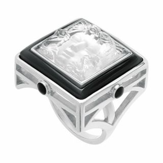 Lalique Arethuse Masque De Femme Ring Size 55 Sterling Silver (10444700)
