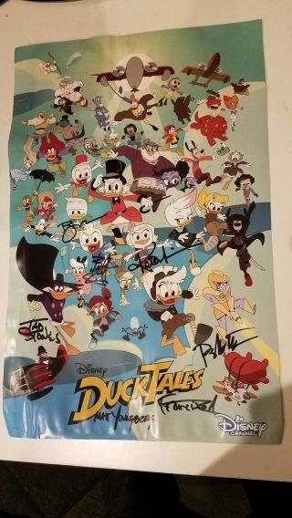 2019 Sdcc Exclusive Disney Ducktales Cast Signed Season 3 Poster 11x17 1 Of 150