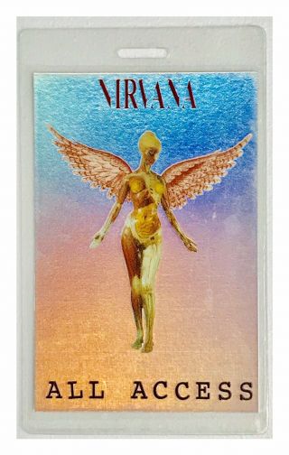 Nirvana Laminated Backstage Pass In Utero Holographic Foil Kurt Cobain